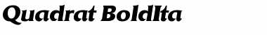 Quadrat-BoldIta Font