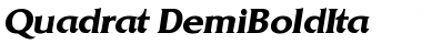 Quadrat-DemiBoldIta Regular Font