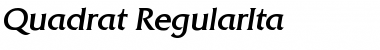 Quadrat-RegularIta Font