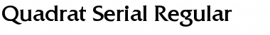 Quadrat-Serial Font