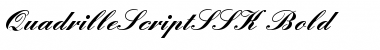 QuadrilleScriptSSK Bold Font