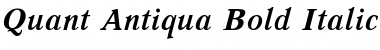 Quant Antiqua Bold Italic Font