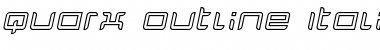 Quarx Outline Italic Font