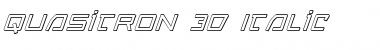 Quasitron 3D Italic Italic Font