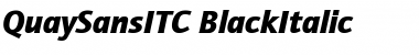 QuaySansITC Black Italic Font