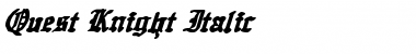Quest Knight Italic Font