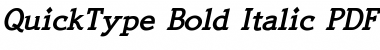 QuickType Bold Italic Font