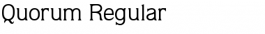 Quorum Regular Font