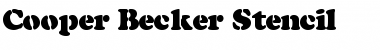 Cooper Becker Stencil Regular Font