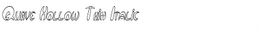 Qurve Hollow Thin Italic Font