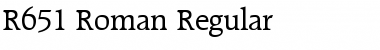 R651-Roman Regular Font
