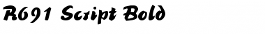 R691-Script Bold Font