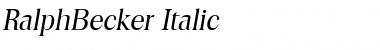 RalphBecker Italic