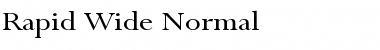 Rapid Wide Normal Font