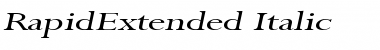 RapidExtended Italic Font