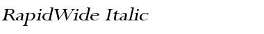 RapidWide Italic