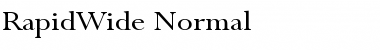 RapidWide Normal Font