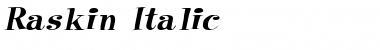 Raskin Italic Font