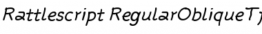 Rattlescript-RegularObliqueTf Regular Font