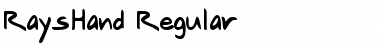 RaysHand Regular Font