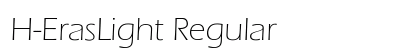 H-ErasLight Regular Font H-ErasLight Regular Font Preview