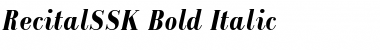 RecitalSSK Bold Italic Font