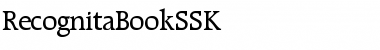 RecognitaBookSSK Regular Font
