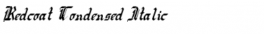 Redcoat Condensed Italic Font