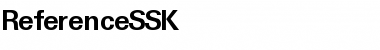 ReferenceSSK Regular Font