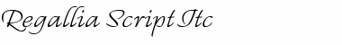 Regallia Script Itc Regular Font