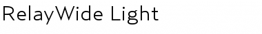 RelayWide-Light Regular Font