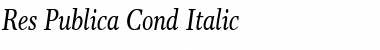 Res Publica Cond Italic Font