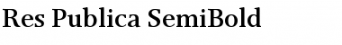 Res Publica SemiBold Font