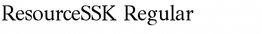 ResourceSSK Regular Font