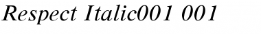 Respect Italic Font