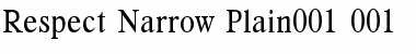 Respect Narrow Plain Font
