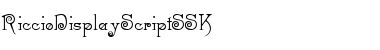 RiccioDisplayScriptSSK Regular Font