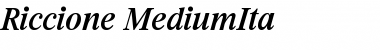 Riccione-MediumIta Regular Font