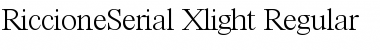 Download RiccioneSerial-Xlight Font