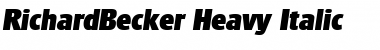 RichardBecker-Heavy Italic Font