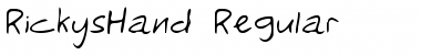 RickysHand Regular Font