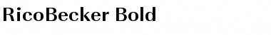 RicoBecker Bold Font
