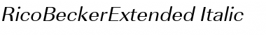 RicoBeckerExtended Italic Font