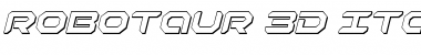 Robotaur 3D Italic Italic Font