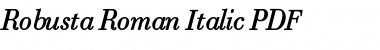 Robusta Roman Italic Font