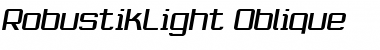 RobustikLight Oblique Regular Font