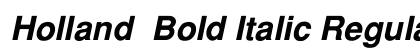 Holland  Bold Italic Regular font free download