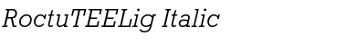 RoctuTEELig Italic Font