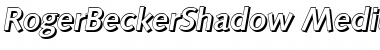 RogerBeckerShadow-Medium Italic Font