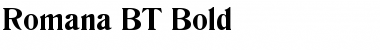 Romana BT Bold Font